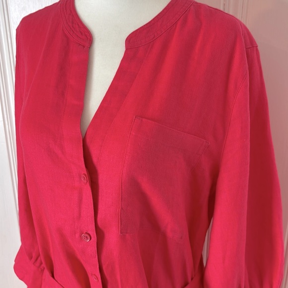 NWOT Vibrant fuchsia pink BRAX linen dress - Picture 5 of 8